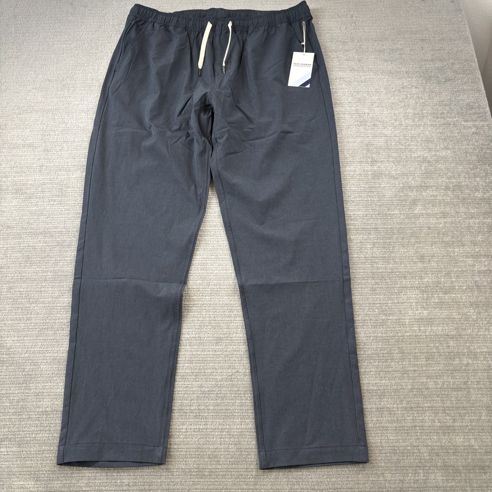 Fair Harbor Compass Pants Mens XXL Pull‎ On Blue Stretch Performance Golf Hiking